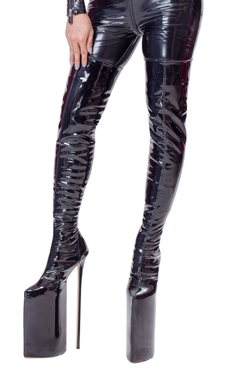 Extreme 12 inch PU Thigh Boots