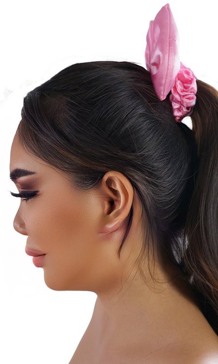 Satin Hair Bow Scrunchie