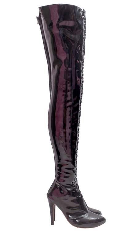 Elektra 4 inch PVC Thigh Boots