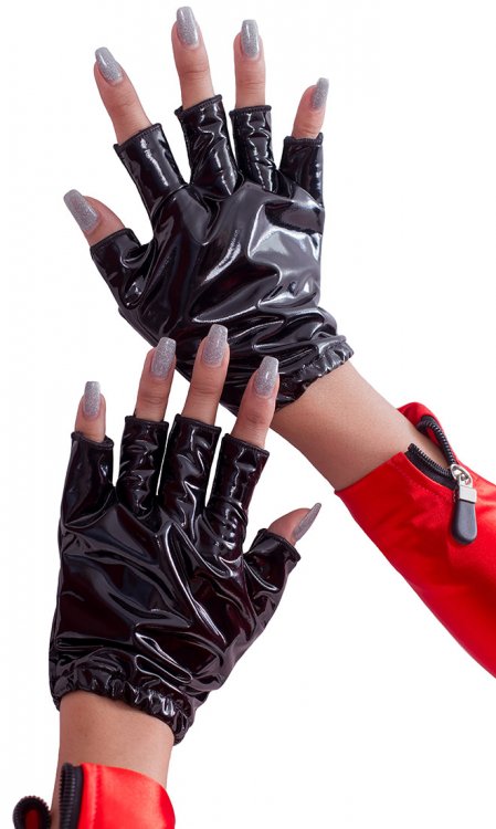 Fingerless short PVC Gloves