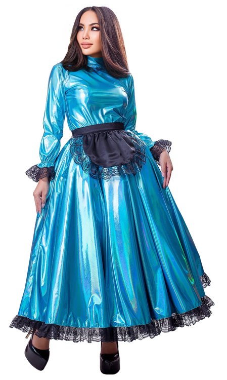 Long Sienna Holographic French Maid