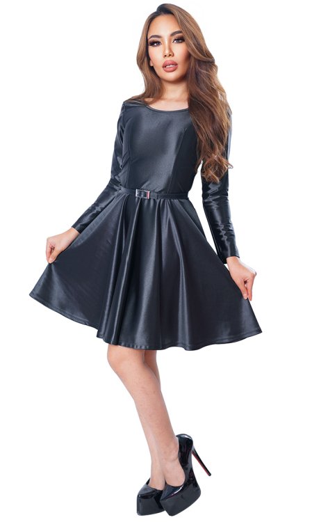 Emilie Fashion Dress (Stretch Satin)