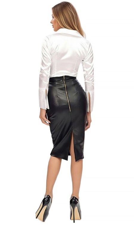 Long Lamb Leather Skirt