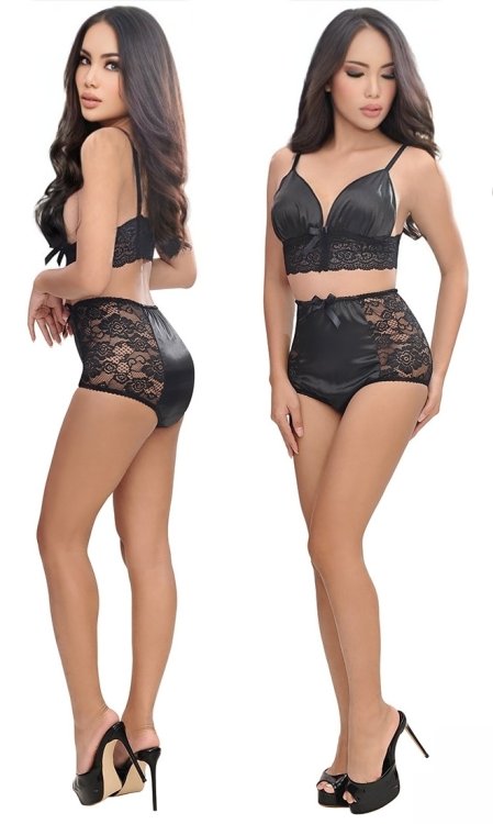 Yana Satin and Lace Lingerie Set