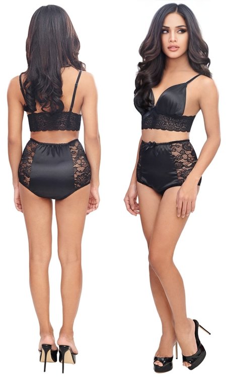 Yana Satin and Lace Lingerie Set