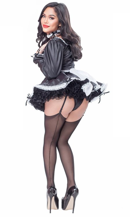 Agustina Satin French Maid