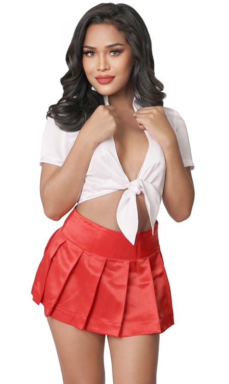 Satin School Skirt