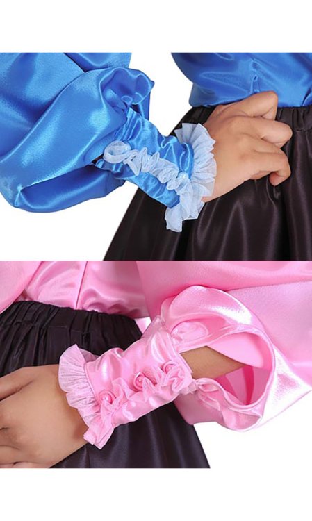 Satin Puff-sleeve Blouse