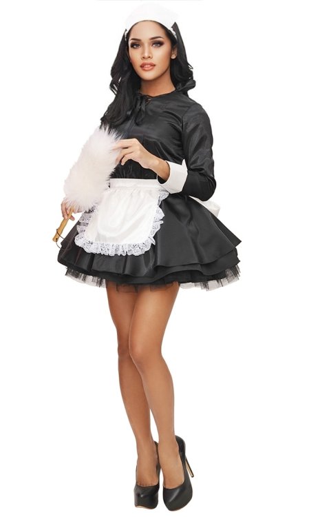 Satin Elegant French Maid