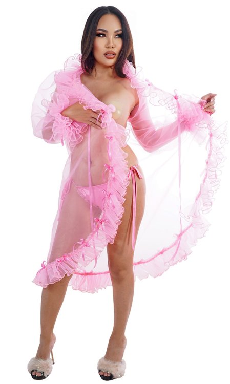 Sheer Ribbons Peignoir