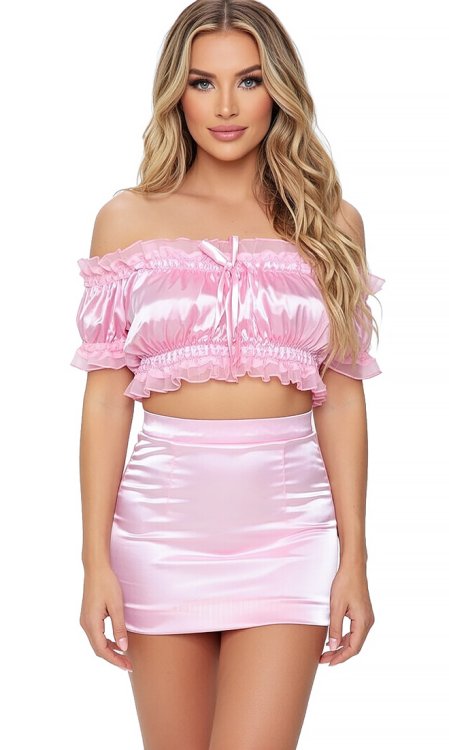 Satin Mini Skirt