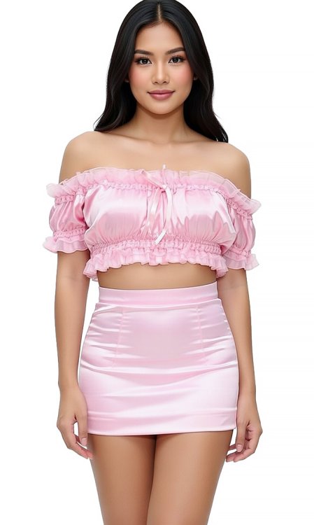Satin Mini Skirt