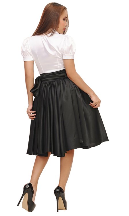 Valentina Flowing Satin Skirt