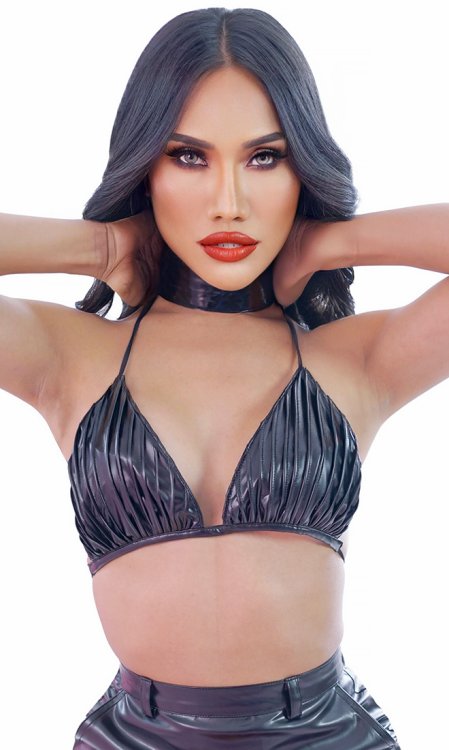 Leather Shell Bra