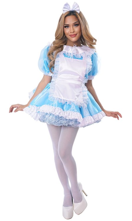 Alice-in-Wonderland Short Sissy Dress