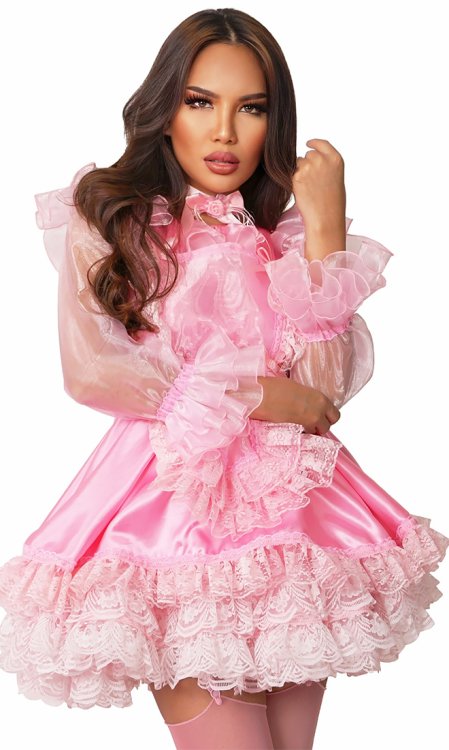 Shimmering Pansy Sissy Dress