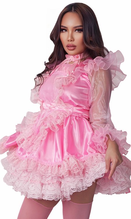 Shimmering Pansy Sissy Dress