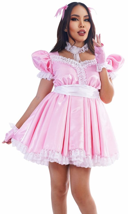 Tazzy Wondershine Sissy Dress with Sash