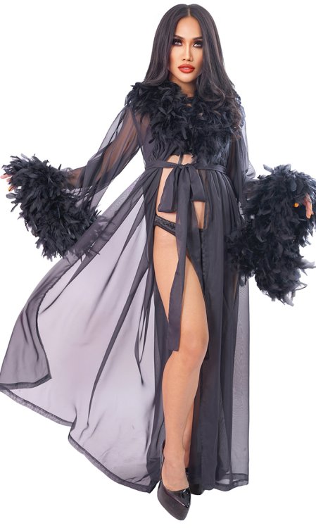 Hollywood Feather Gown
