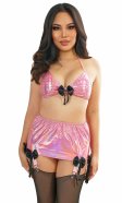 Annabella Holographic Suspender Belt