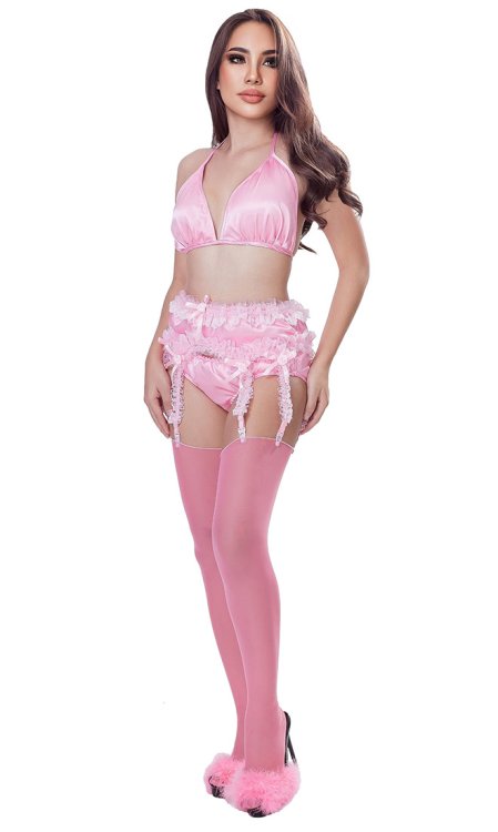 Ellenah 8-clip Sissy Suspender Belt