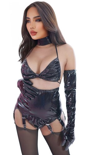 Rowena PVC Suspender Belt
