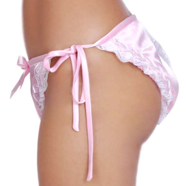 bikini bonnie pink satin panties 1