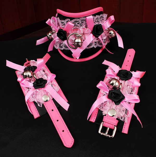 sissy posture collar cuffs bon023 2