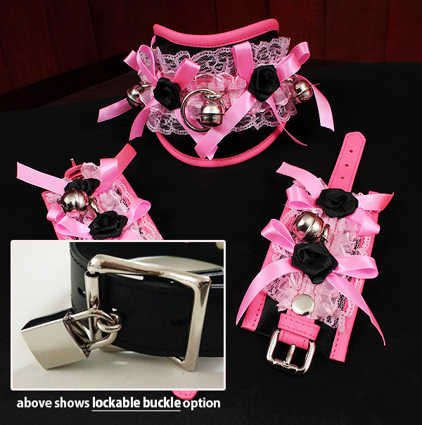 sissy posture collar cuffs bon023 3