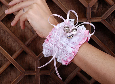 belle satin & lace bell cuffs (two) 3