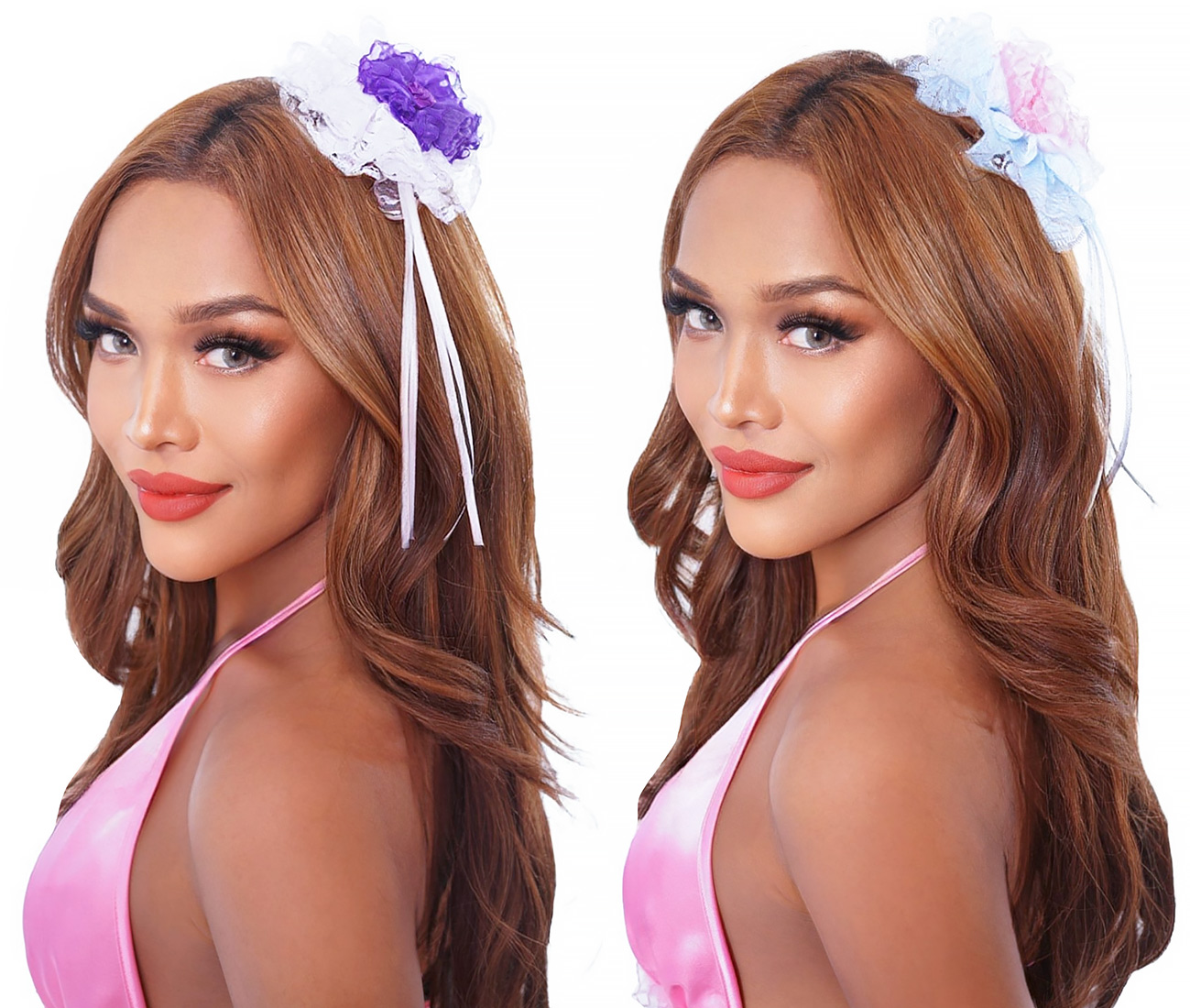lace hair flower with clip 04