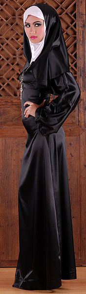 satin nun habit (hat) 1