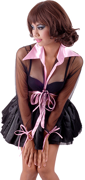 sindee satin trim tie front blouse 10