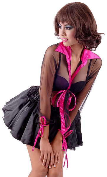 sindee satin trim tie front blouse 2