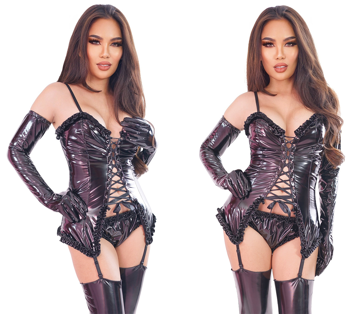 pvc051 Miss Sizzle Basque and Panties 04