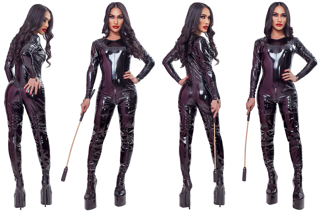 pvc collarless catsuit 03 pvc323