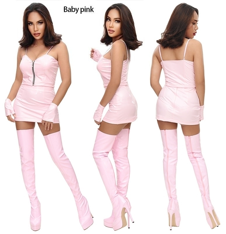 pvc mini skirt 12