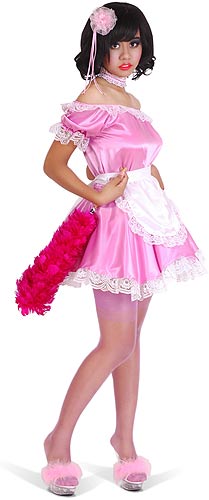 mauve satin french maid 7