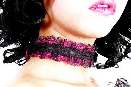 shocking pink satin french maid 4