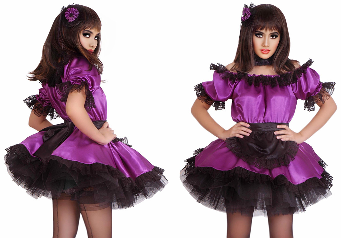 xara satin french maid 12