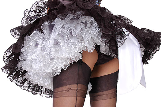 monique luxury satin french maid 4