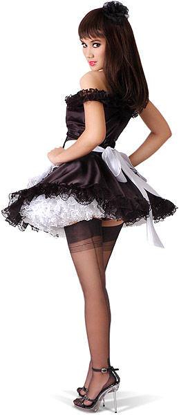 monique luxury satin french maid 6