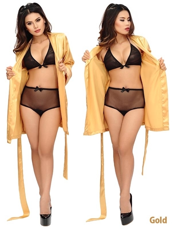 luxury satin robe 1