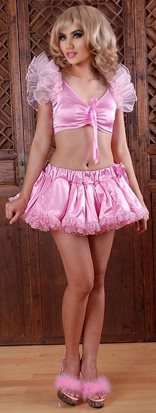 mili satin petti skirt with sash 10