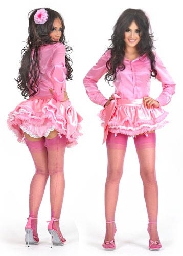 mili satin petti skirt with sash 9