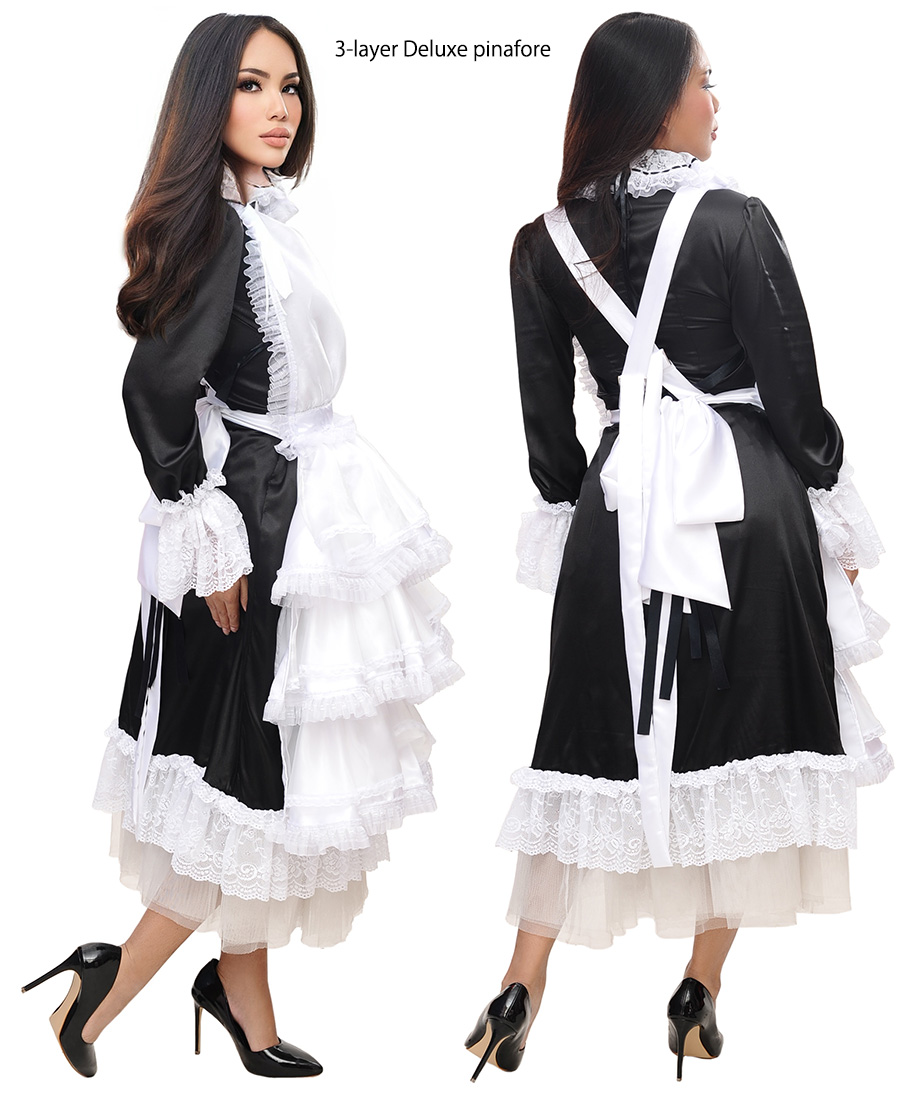 luxury high neck satin parlour maid 6