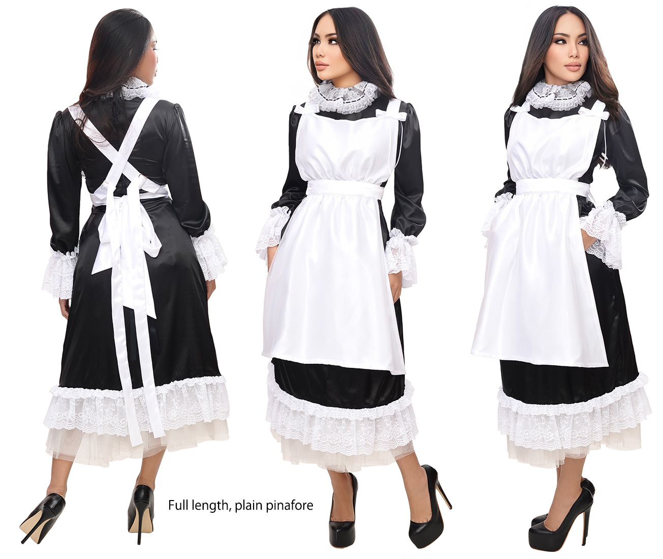 luxury high neck satin parlour maid 7