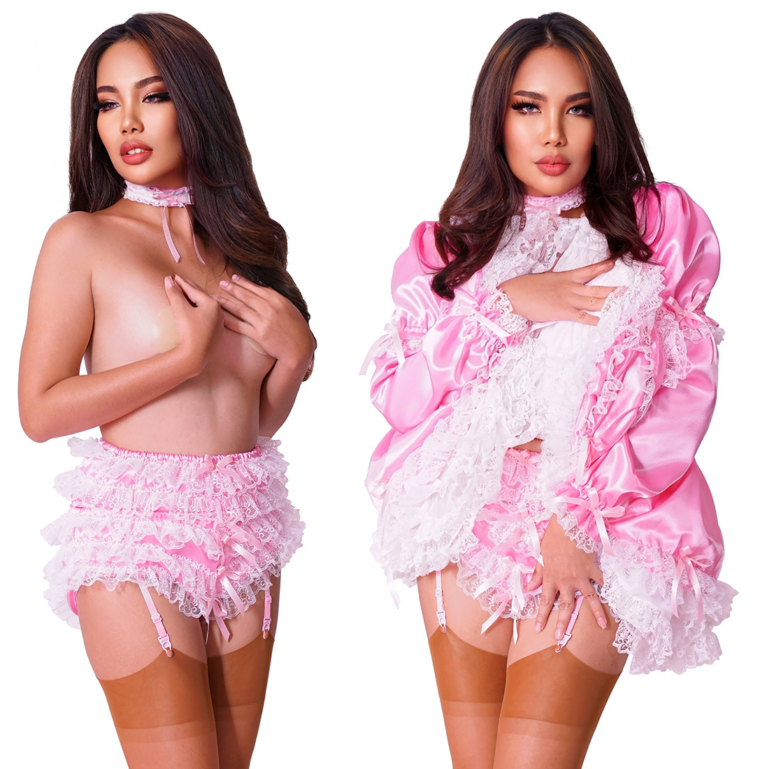 pixie satin french maid 05 sat345