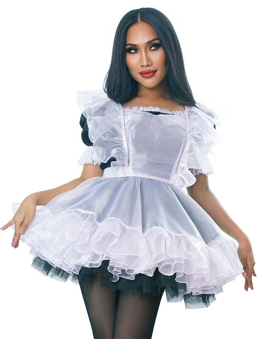 luxury satin lacey maid 05