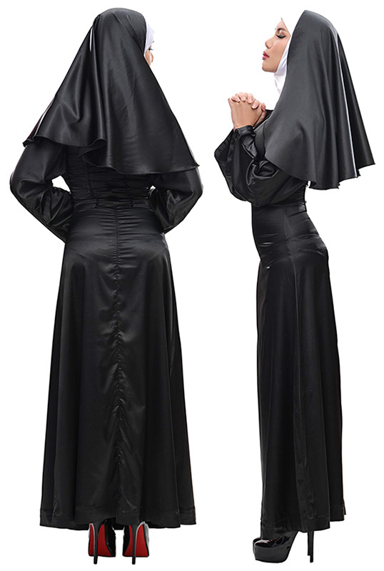 full body satin nun 02
